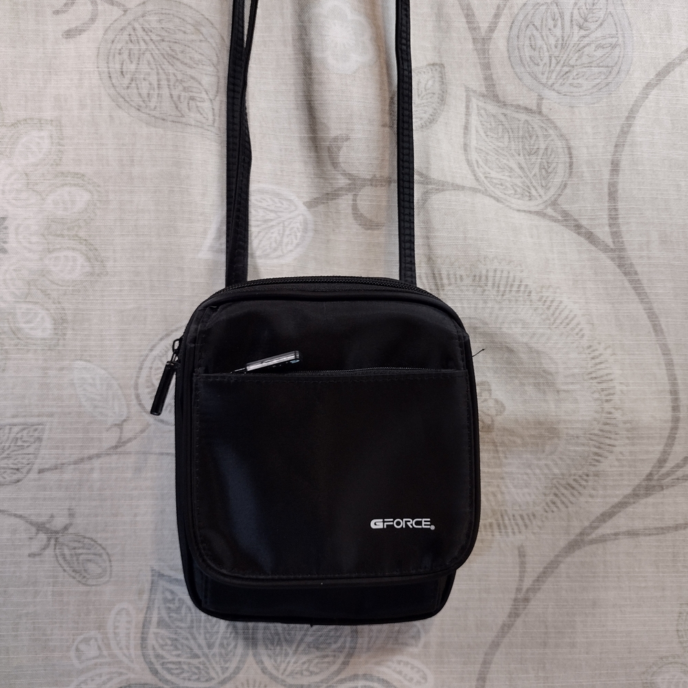 G Force Sleek Black Crossbody Bag